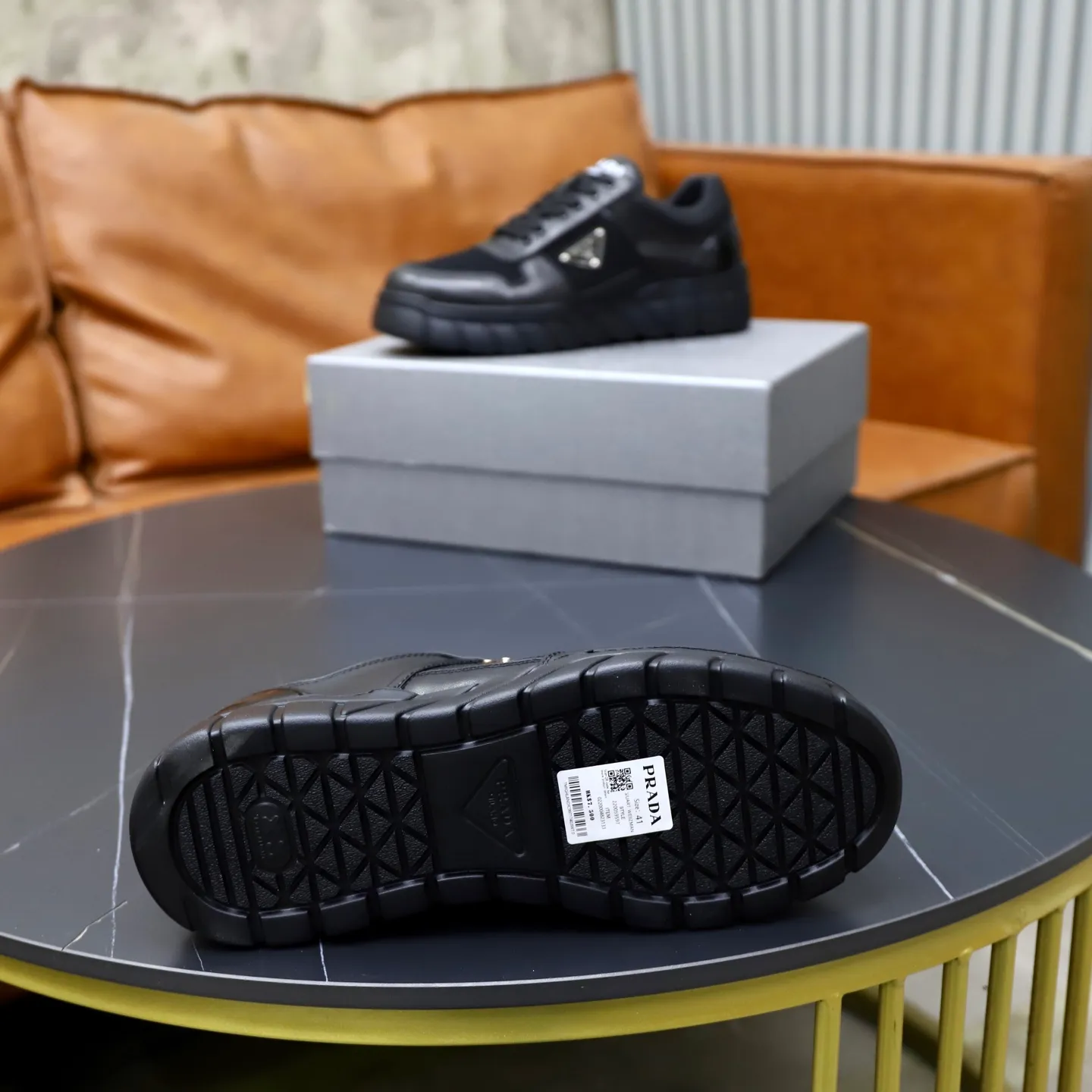 Ex-factory price 560💰[PRADA] Men's shoes are popular in the counter, official website synchronization, 1 high-quality shipment ✔️Original cowhide + cowhide lining, 1🆚1 replica, original sole, 38-45 (45 customized, non-refundable)
